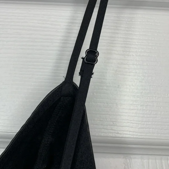 Victoria’s Secret Sexy Black Faux Leather Lingerie Slip Dress Size Medium - Picture 5 of 10